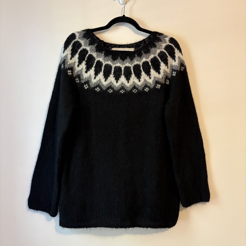 Farmers Market Iceland Alpaca Virgin Wool Sweater S Nordic Fisherman Fair Isle